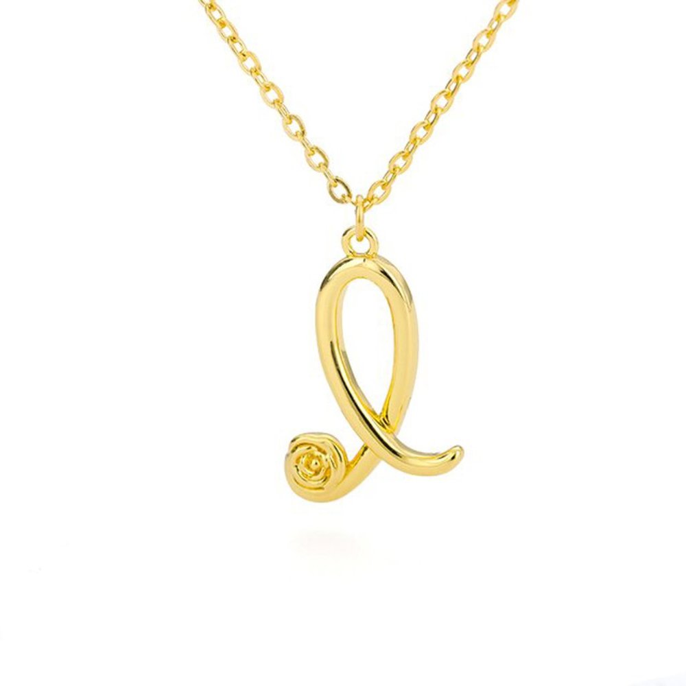Letter Flower Necklace - Letter I